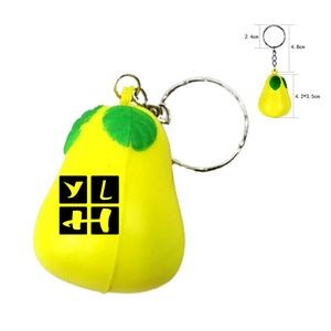 2 in 1 Pear Keychain and Stress Reliever