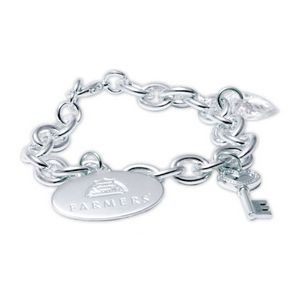 White Silver Charm Bracelet