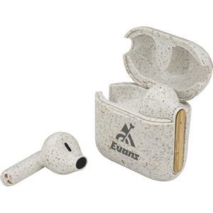 EarthTrendz™ Wheat Straw & Bamboo Earbuds & Case