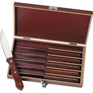 Manchurian Ash 6-Piece Steak Knife Slim Case Set