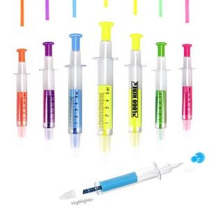 Syringe Pen with Highlighter