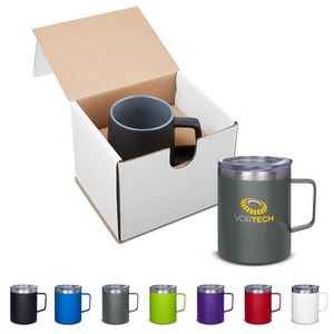 12 Oz. Vacuum Insulated Coffee Mug w/Handle in Individual Mailer