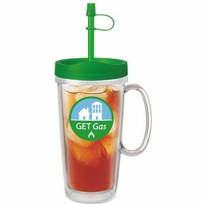 16 Oz. Clear Concept Mug w/Handle - Made in the USA