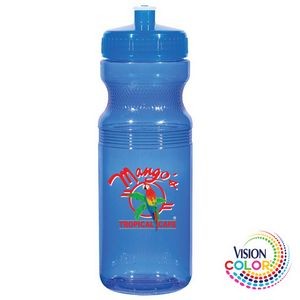 24 Oz. ECO Translucent Bike Bottle with Lid. Made in USA