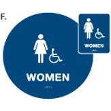 ADA California Regulatory WOMAN (WC) Sign (Round)