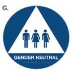 ADA Gender Neutral Sign (Round)