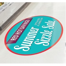 Full Color Repositionable Oval Floor Decal (36"x48")