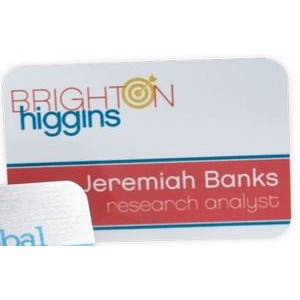 Full Color Sublimated White Metal Name Badges (1½"x3")