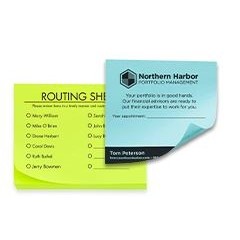 1 Color Short Run Post-it® Notes (6"x 8")(50 Sheets)