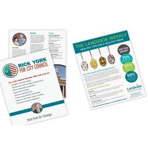 Full Color White Gloss 2 Sided Sales Sheet (11"x 17")