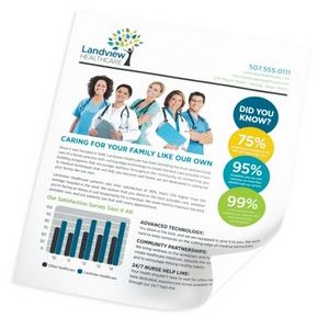 Full Color White Gloss 1 Sided Sales Sheet (8½"x 11")