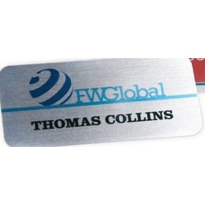 Full Color Sublimated White Metal Name Badges (2"x3")