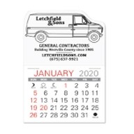 Value Stick Van Shape Adhesive Calendars