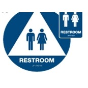 ADA California Regulatory Restroom Sign (Round)