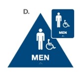 ADA California Regulatory MEN (WC) Sign (Triangle)