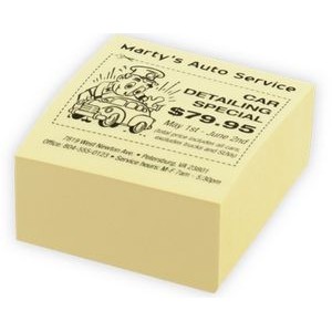 2¾" 2 Color Short Run Post-it® Notes Full Cubes (650 Sheets)