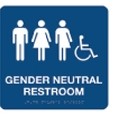 ADA Gender Neutral (WC) Sign (Square)