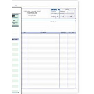 Ruled 3 Part Invoice Form (8½"x 11")