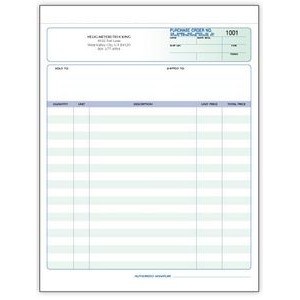Ruled 2 Part Purchase Order Form (8½"x 11")