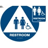 ADA California Regulatory Restroom (WC) Sign (Round)