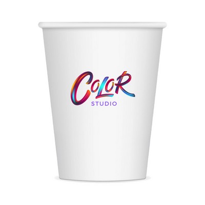 10 oz. White Paper Cup, Digital