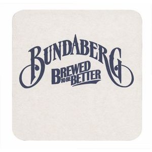 40 Pt. 4" Square Coaster - White High Density Coasters - The 500 Line