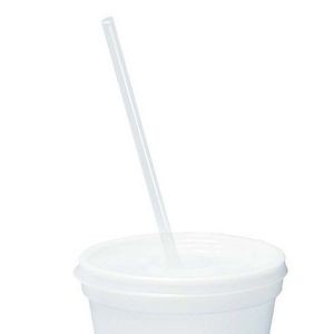 8" Clear Plastic Straw, Wrapped