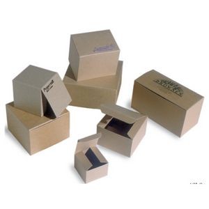 Natural Kraft Groove Gift Box (6"x6"x4")