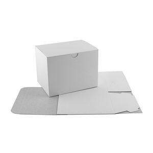 High Gloss White Folding Gift Box (6"x4.5"x4.5")