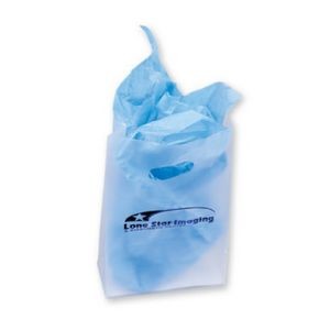 Frosty Clear Shopping Bag w/ Die Cut Handles (7"x3 1/2"x10 1/2")