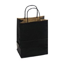 100% Recycled Tinted Tan Kraft Paper Shopping Bag 5 1/2