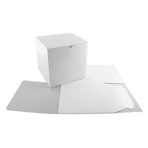 High Gloss White Folding Gift Box (9"x9"x9")