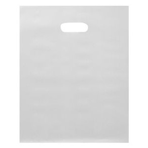 Large High Density Frosty Clear Poly Merchandise Bag (12"x15")
