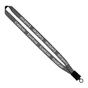 ¾" Reflective Lanyard w/Plastic Snap Buckle Release & O-Ring