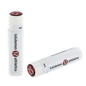 Spf 15 Lip Balm In White Tube W/ Full Color Dome On Lid