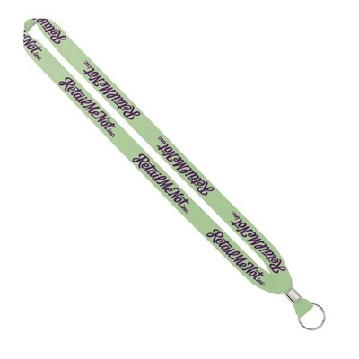 Import Rush 3/4" Dye-Sublimated Lanyard With Silver Crimp & Split-Ring