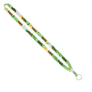 Import Rush 1/2" Dye-Sublimated Lanyard With Silver Crimp & Split-Ring