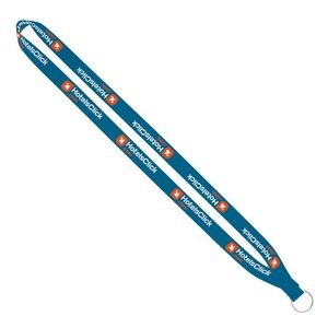 Import Rush 5/8" Dye-Sublimated Lanyard With Sewn Silver Metal Split-Ring
