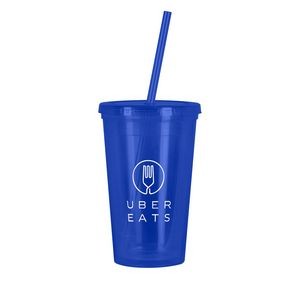 Carson 17 oz. Double Wall Bolero Tumbler with Lid and Matching Straw