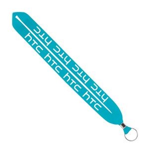Import Rush 1" Polyester Lanyard With Silver Crimp & Split Ring