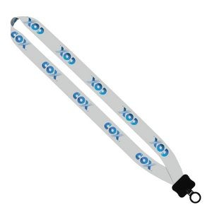1" Polyester Dye Sublimated Lanyard w/Plastic Clamshell & O-Ring