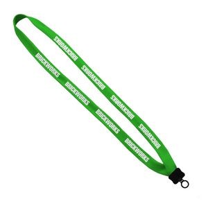 5/8" Polyester Lanyard w/Plastic Clamshell & O-Ring