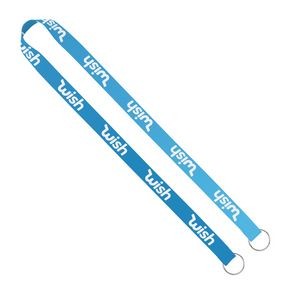 Import Rush 3/4" Dye-Sublimated Double-Ended Lanyard With Dual Sewn Silver Metal Split-Ring
