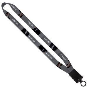 3/4" Waffle Weave Dye Sublimated Lanyard W/ Snap Buckle Release & O-Ring