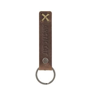 Bailey Leather Riveted Keychain