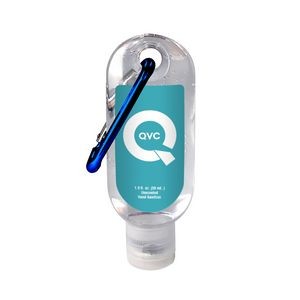 1.9 oz Clear Sanitizer w/ Carabiner & Clear Flip Top