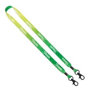 3/4" Dye Sublimated Double Swivel Lobster Claw Hook Lanyard