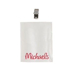 3" X 4" Printed Vertical Vinyl Pouch With Bulldog Clip