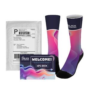 19" Dye-Sublimated Socks (Pair) Mailer Kit