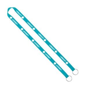 Import Rush 5/8" Polyester 2-Ended Lanyard With Dual Sewn Silver Metal Split-Ring